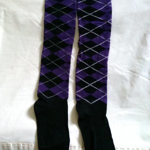 Below the knee argyle socks